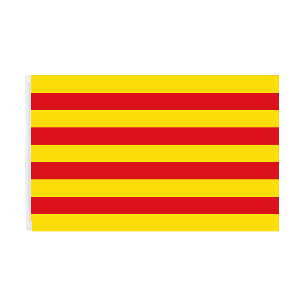 Ecusson drapeau catalan étoile bleue estelada thermocollant