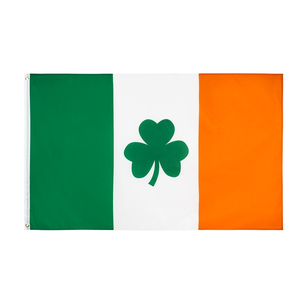 Drapeau XXL Irlande – 150 X 250 Cm – 100% Polyester Indéchirable, 3 œillets Laiton, Double Ourlet