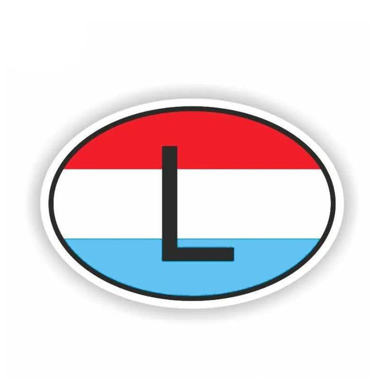 Autocollant Drapeau Du Luxembourg - 8,5 X 5,5 Cm - PVC Extérieur Résistant, Vernis UV - Pour Voiture, Camping-car, Valise - 9