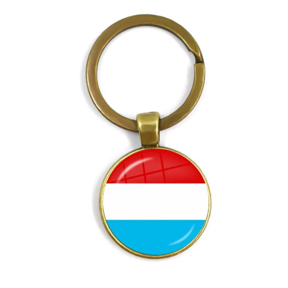 Porte-clés drapeau Luxembourg bronze