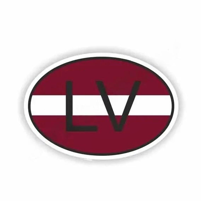 Autocollant drapeau Lettonie pour voiture