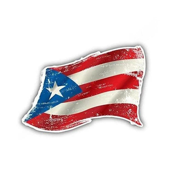 Autocollant drapeau Porto Rico vintage