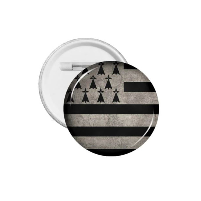Broche drapeau Bretagne ronde