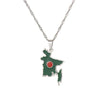 Collier drapeau Bangladesh couleur argent