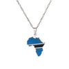 Collier drapeau Botswana couleur argent