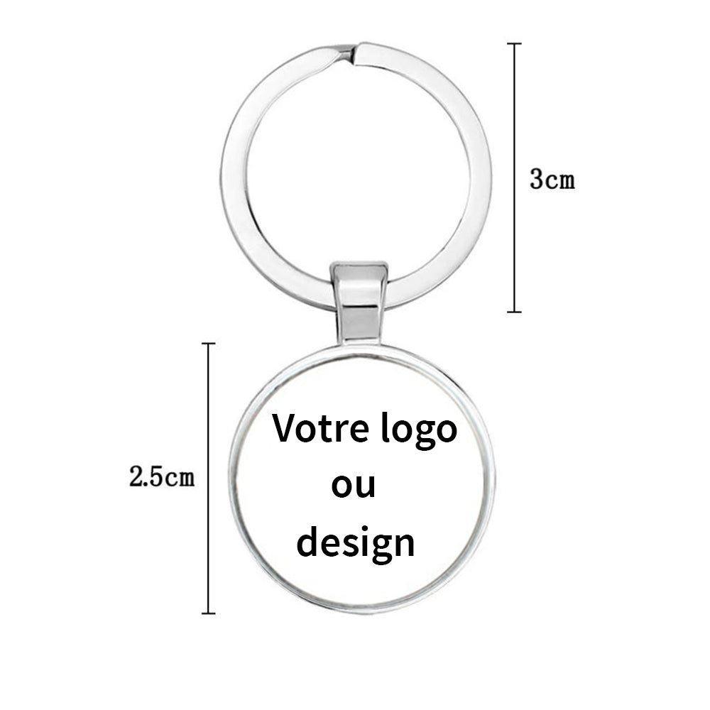 dimensions du porte clés personnalisé