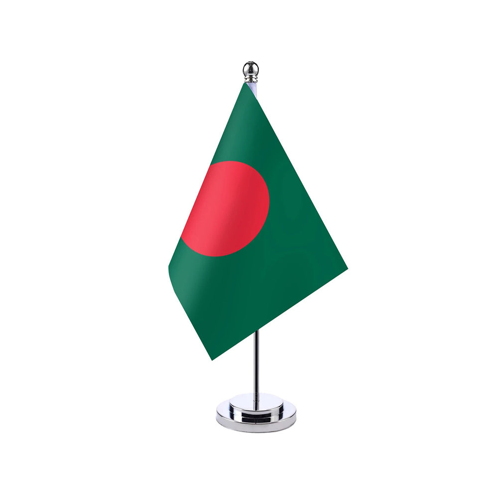 Drapeau Bangladesh de table support argent