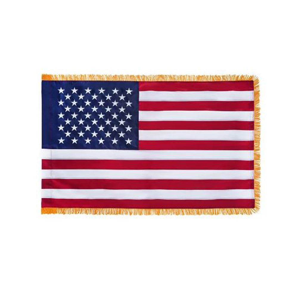 drapeau Etats-Unis avec franges or