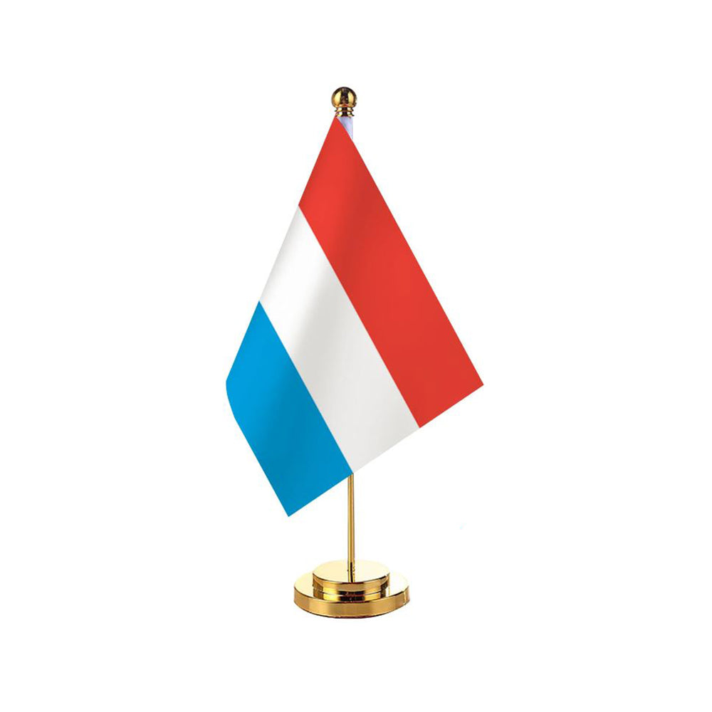 Drapeau Luxembourg de table or