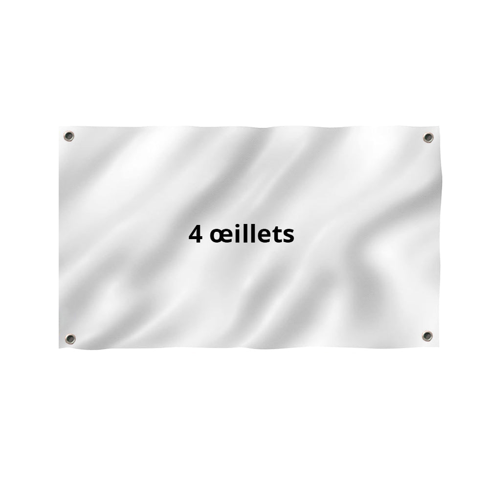 drapeau personnalisé 4 œillets