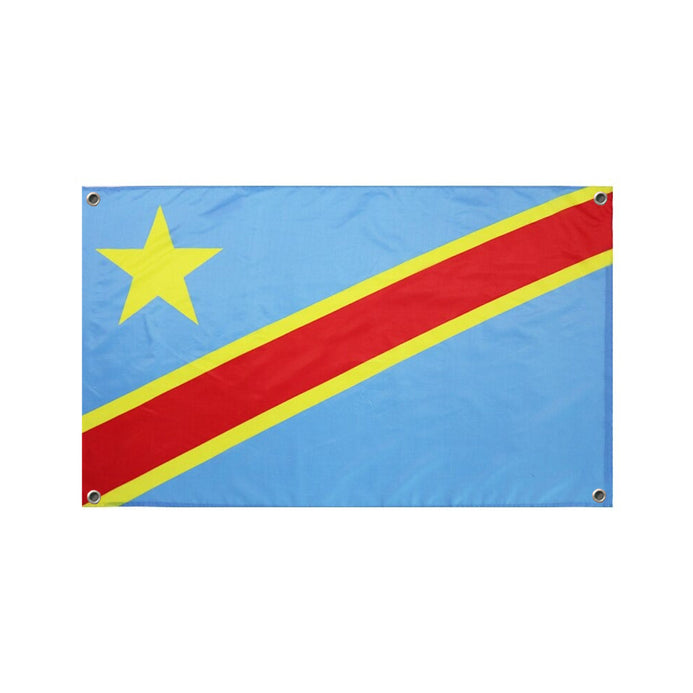 Drapeau République démocratique du Congo 4 œillets