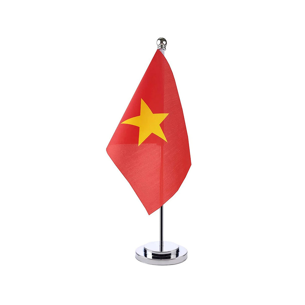 Drapeau Vietnam de table support argent