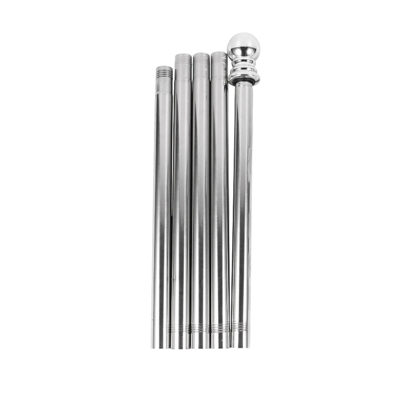 TALITARE Kit de Mât de Drapeau en Aluminium Argent 180cm, avec Support