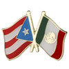 Pin's drapeaux croisés Porto Rico & Mexique