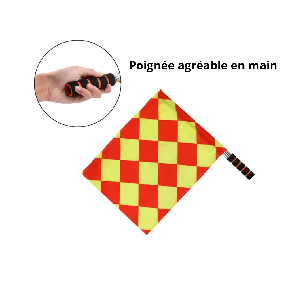Drapeaux de Touche Multidamiers Football Arbitre Drapeaux de Touche Multidamiers Football Arbitre