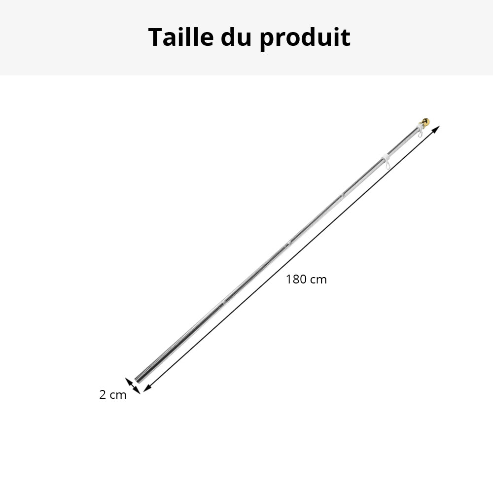 taille Mât pour drapeau standard