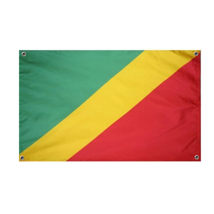 Drapeau République du Congo 4 œillets