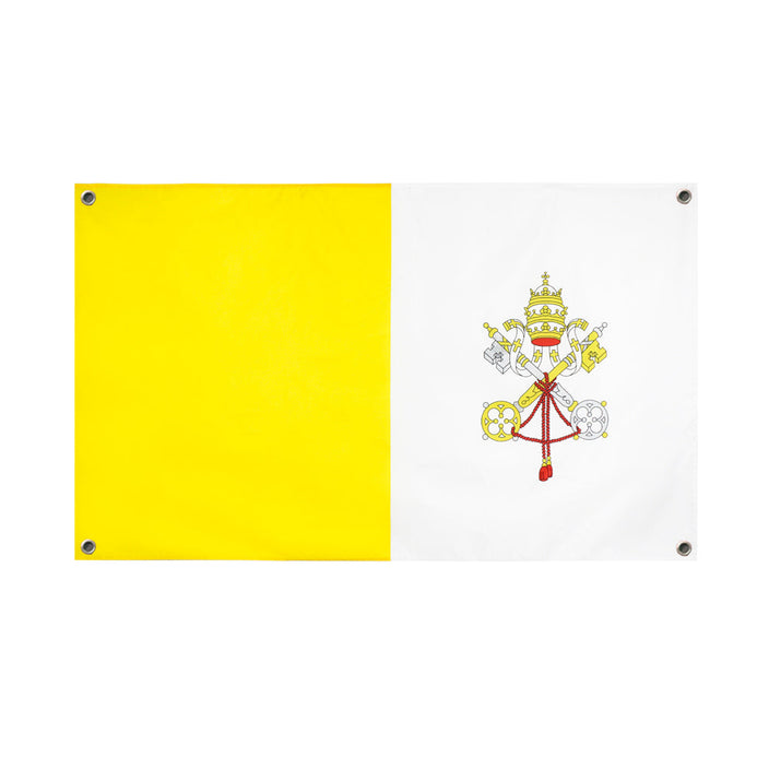 Drapeau Vatican 4 œillets