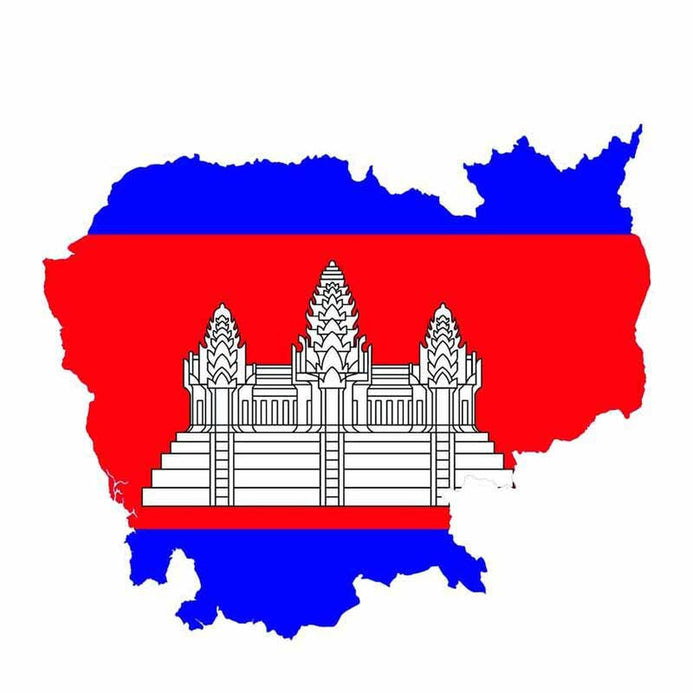 Autocollant carte Cambodge