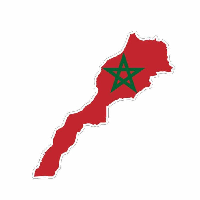 Autocollant carte Maroc