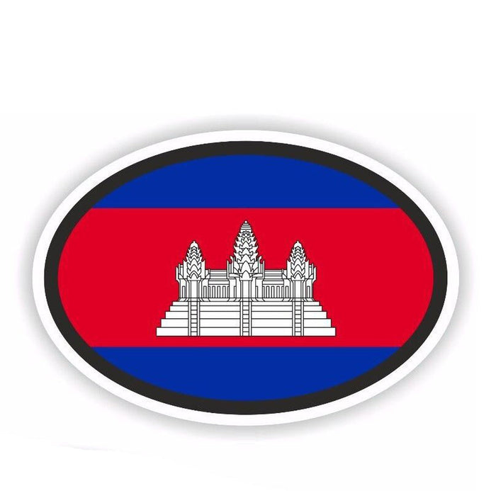 Autocollant drapeau Cambodge