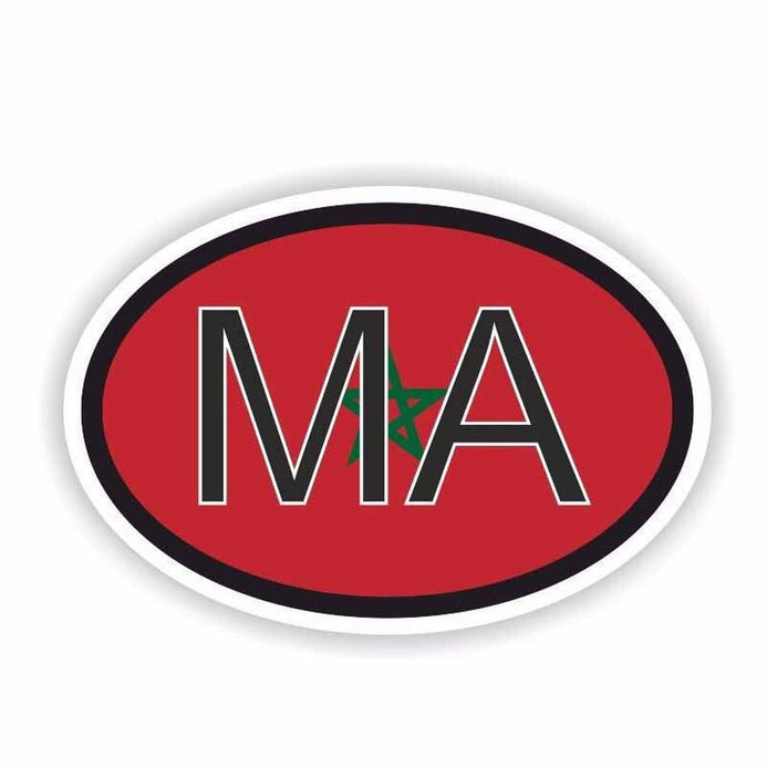Autocollant drapeau Maroc pour voiture