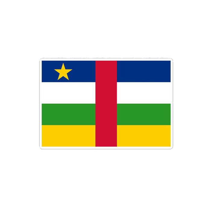 Autocollant drapeau République Centrafricaine