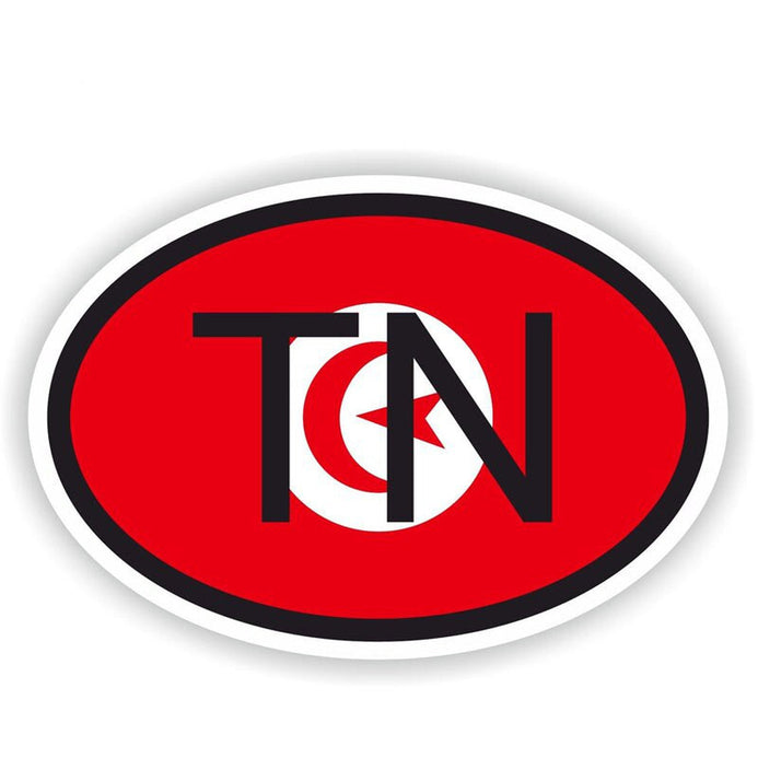 Autocollant drapeau Tunisie pour voiture