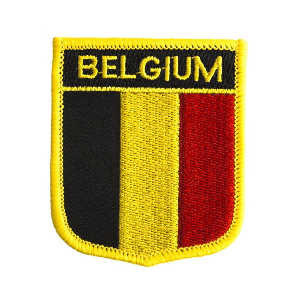 Patch Ricamato Con Bandiera Del Belgio - Ecusson Stampato - Distintivo Belga - Foto 3