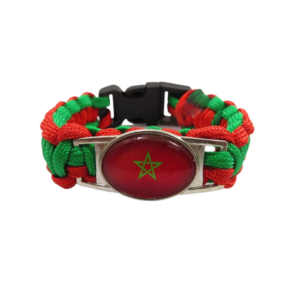 Bracelet Drapeau Du Maroc En Tissu – Unisexe, Imperméable, Pour Événements Sportifs, Festivals, Cadeau Fan