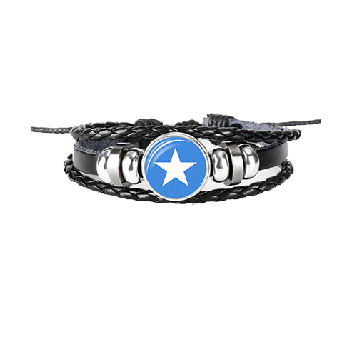 Bracelet en cuir drapeau Somalie