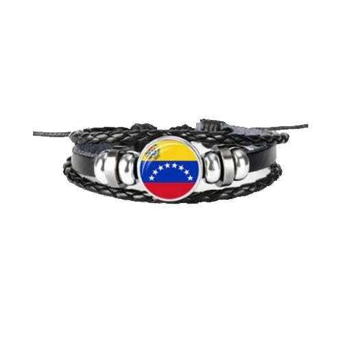 Bracelet en cuir drapeau Venezuela
