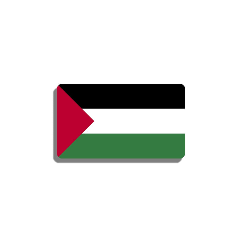 AZ FLAG - Drapeau De Table Palestine 21x14 Cm - Petit Drapeau Palestinien De Bureau 100% Polyester Avec Hampe De 25cm Et Socle En Plastique Noir