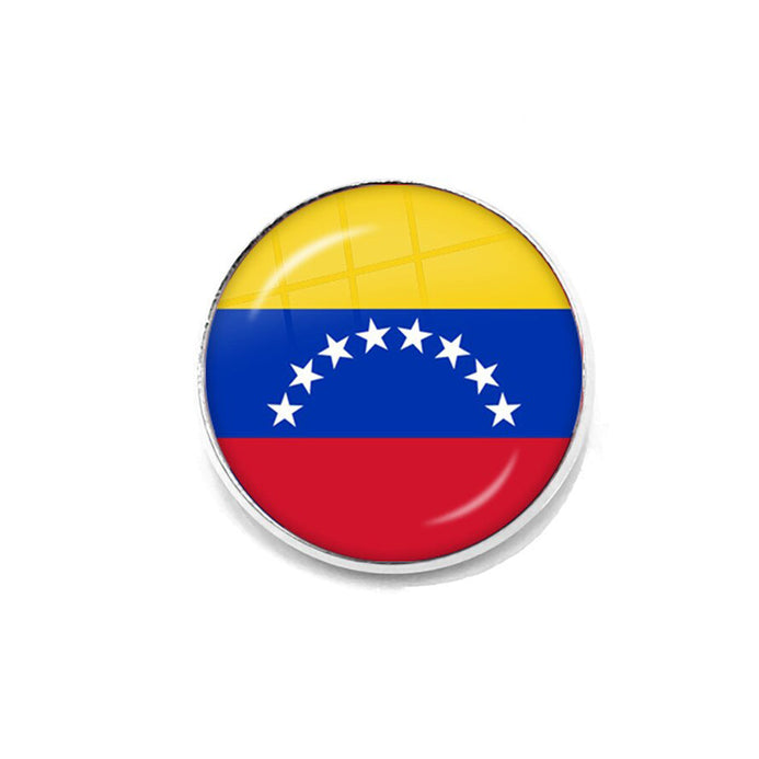 Broche drapeau Venezuela rond