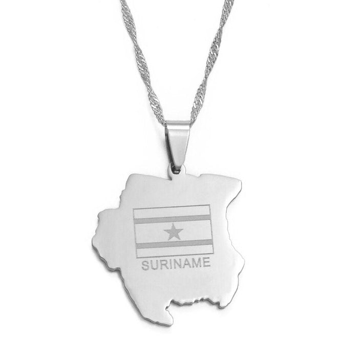 Collier Suriname couleur argent