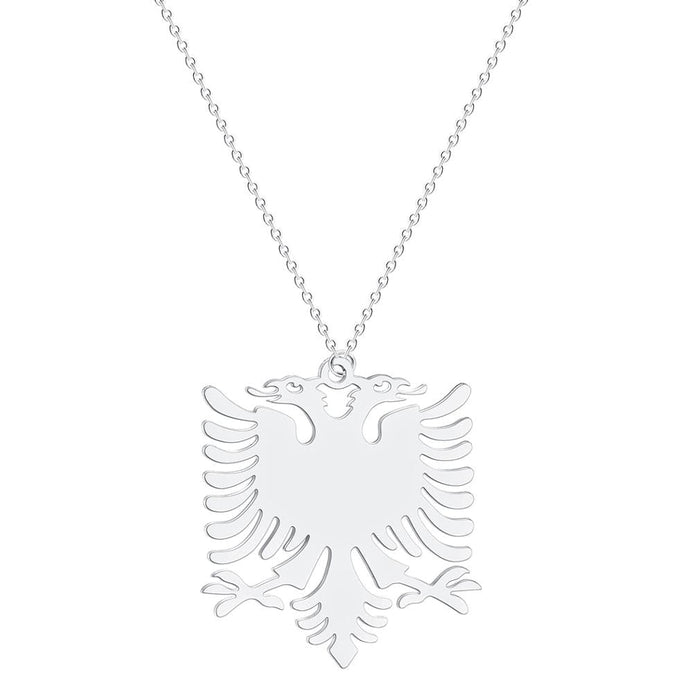 Collier aigle Albanie couleur argent