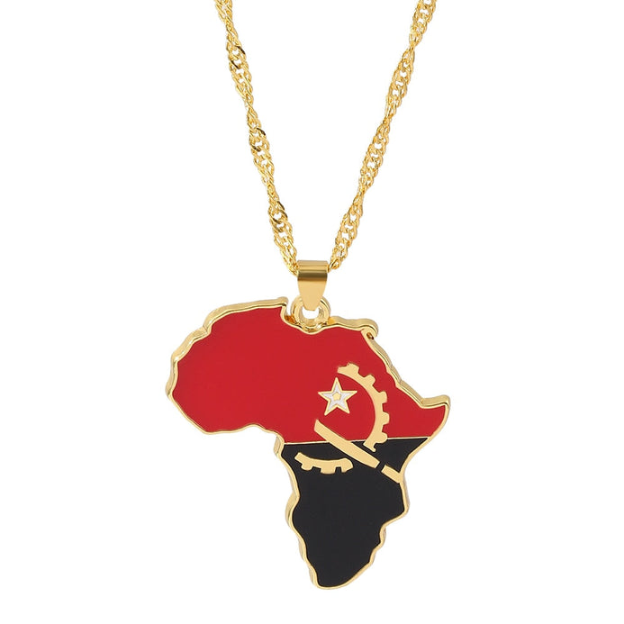 Collier drapeau Angola