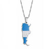 Collier drapeau Argentine couleur argent