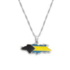 Collier drapeau Bahamas couleur argent