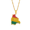 Collier drapeau Bolivie couleur or