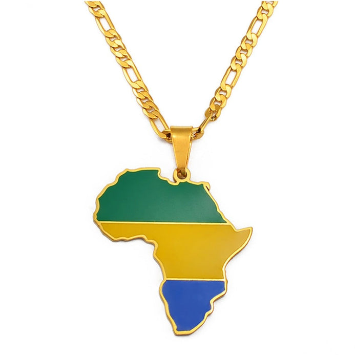 Collier drapeau Gabon