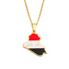 Collier drapeau Irak couleur or