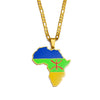 Collier drapeau Kabyle couleur or