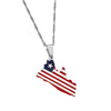 Collier drapeau Liberia couleur argent