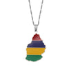 Collier drapeau Maurice couleur argent