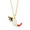 Collier drapeau Mexique couleur or