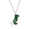 Collier drapeau Pakistan couleur argent