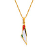 Collier drapeau Palestine couleur or