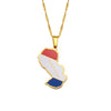 Collier drapeau Paraguay couleur or