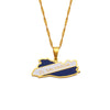 Collier drapeau Salvador couleur or